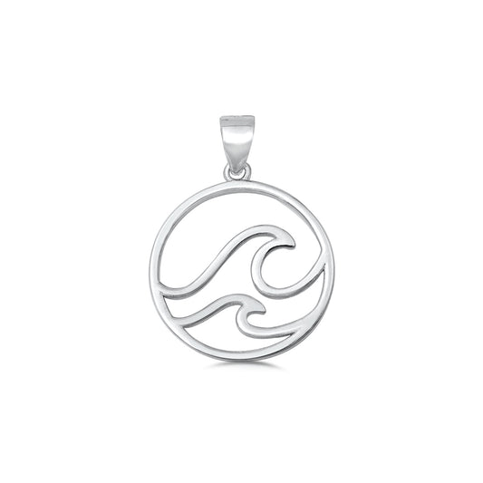 Silver Pendant - Waves
