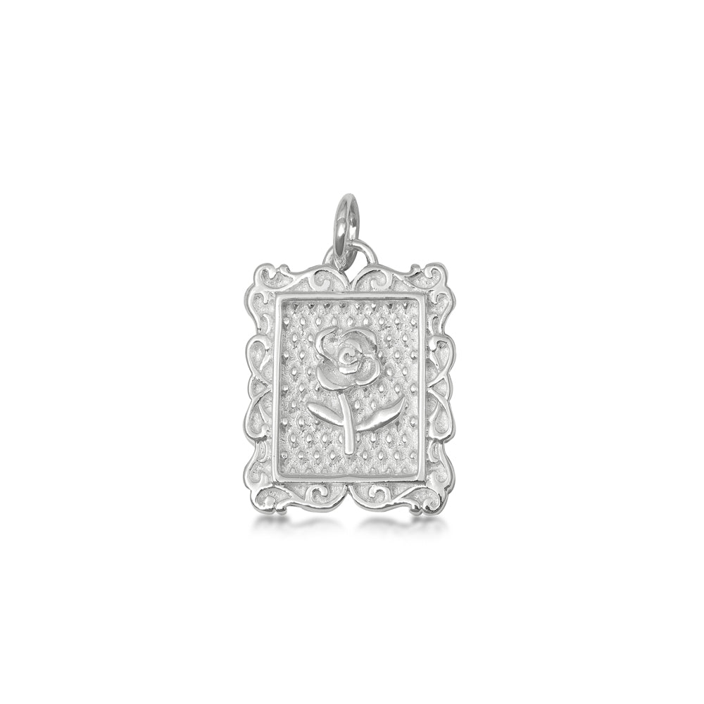 Silver Pendant - Rose