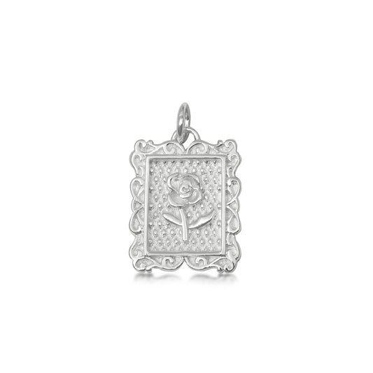 Silver Pendant - Rose