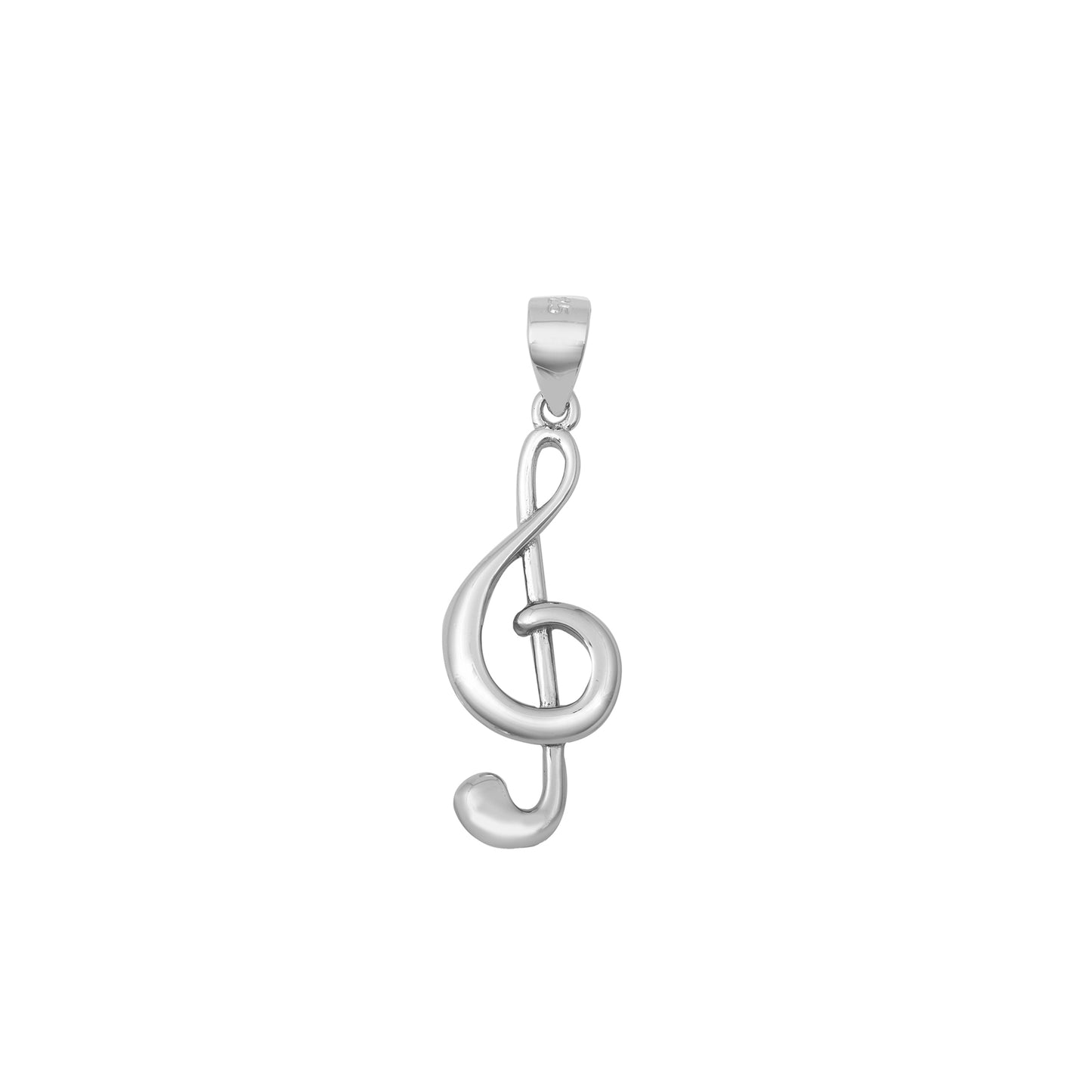 Silver Pendant - Music Note