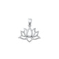 Silver Heart Pendant - Lotus