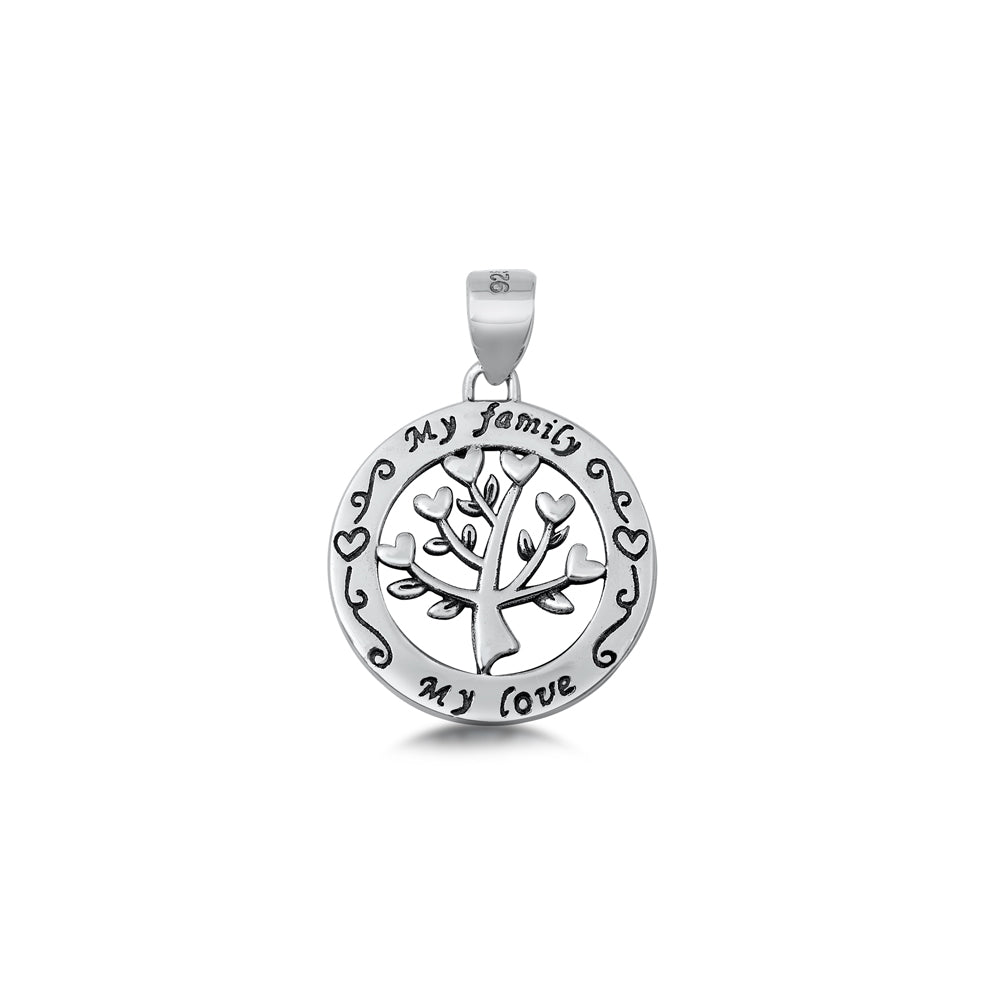 Silver Pendant - Family Tree