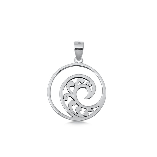 Silver Pendant - Wave