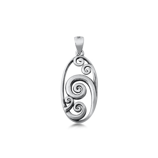 Silver Pendant - Waves
