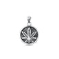 Silver Pendant - Marijuana Cannabis