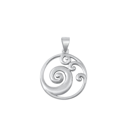 Silver Pendant - Waves