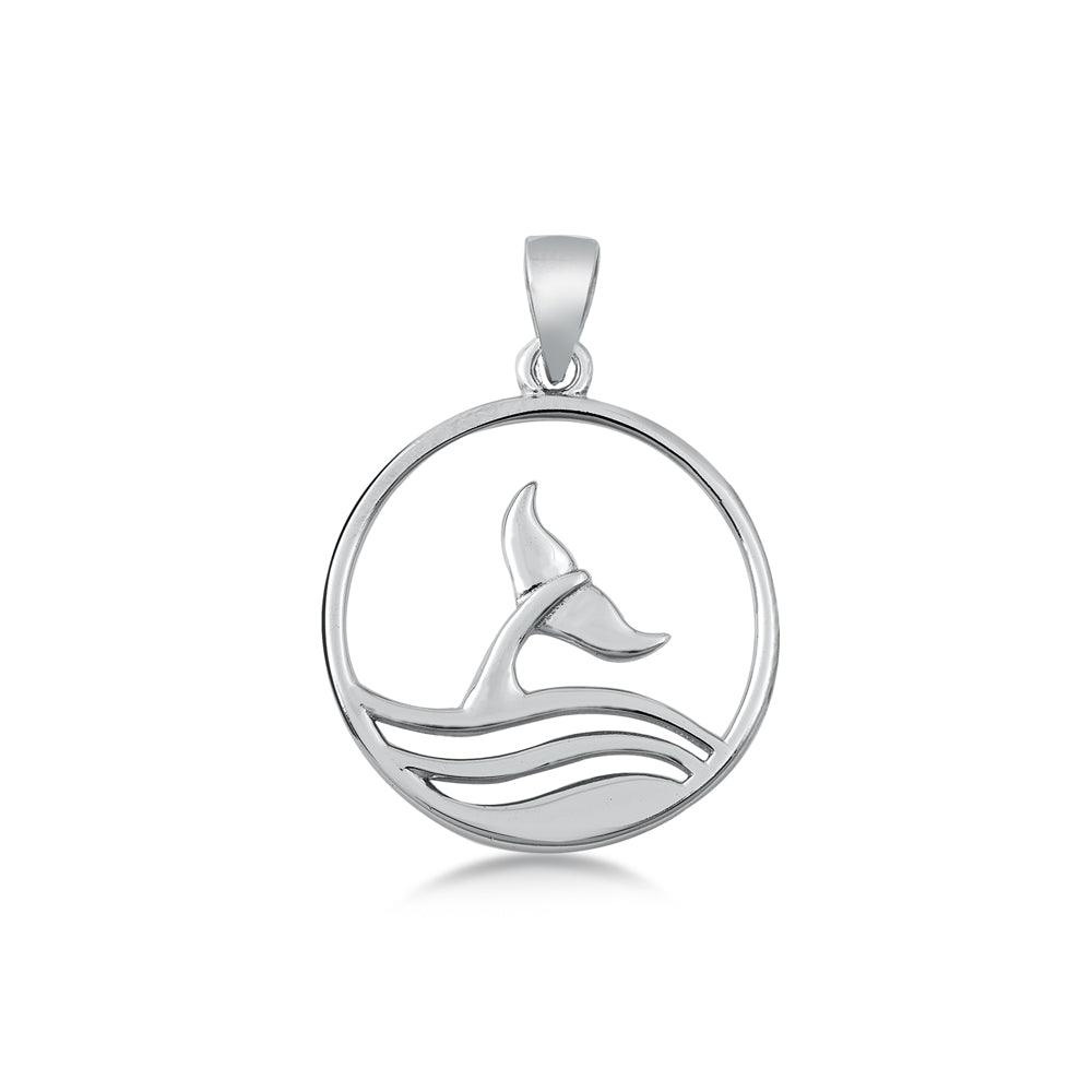 Silver Pendant - Whale Tail