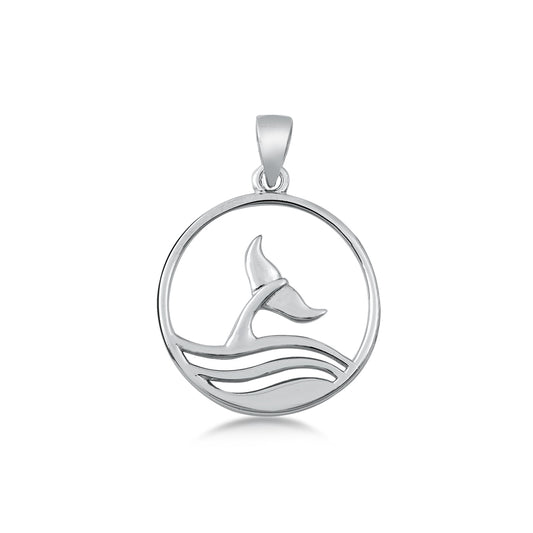 Silver Pendant - Whale Tail