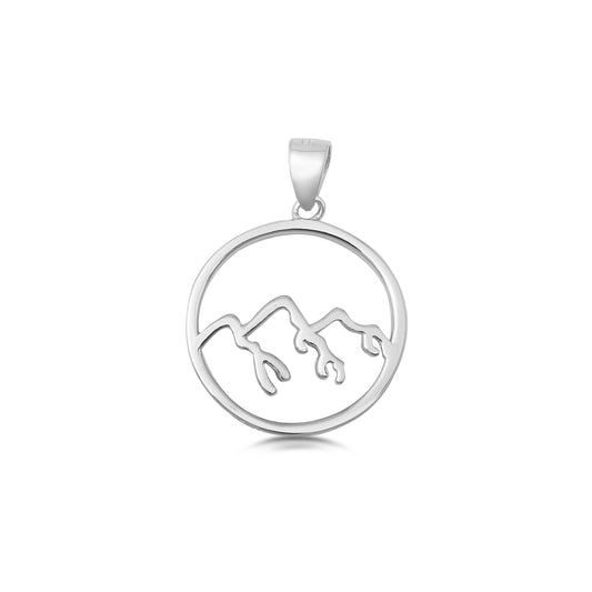 Silver Pendant - Mountains