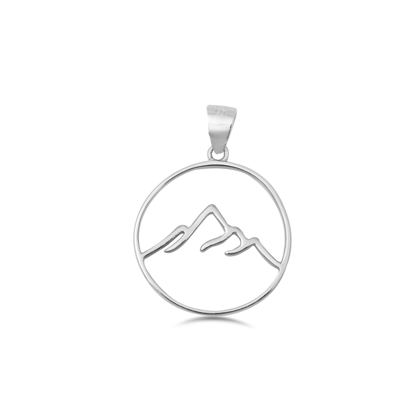 Silver Pendant - Mountains