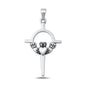 Silver Pendant - Claddagh Cross