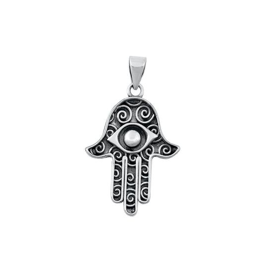 Silver Pendant - Hamsa