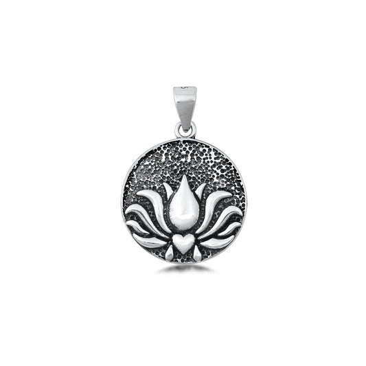 Silver Pendant - Lotus