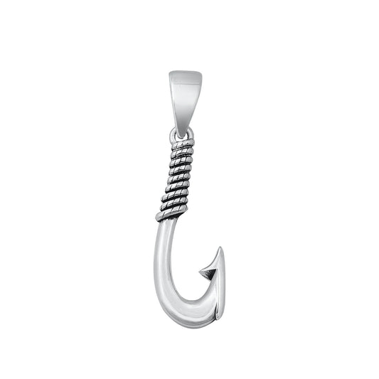 Silver Pendant - Fish Hook