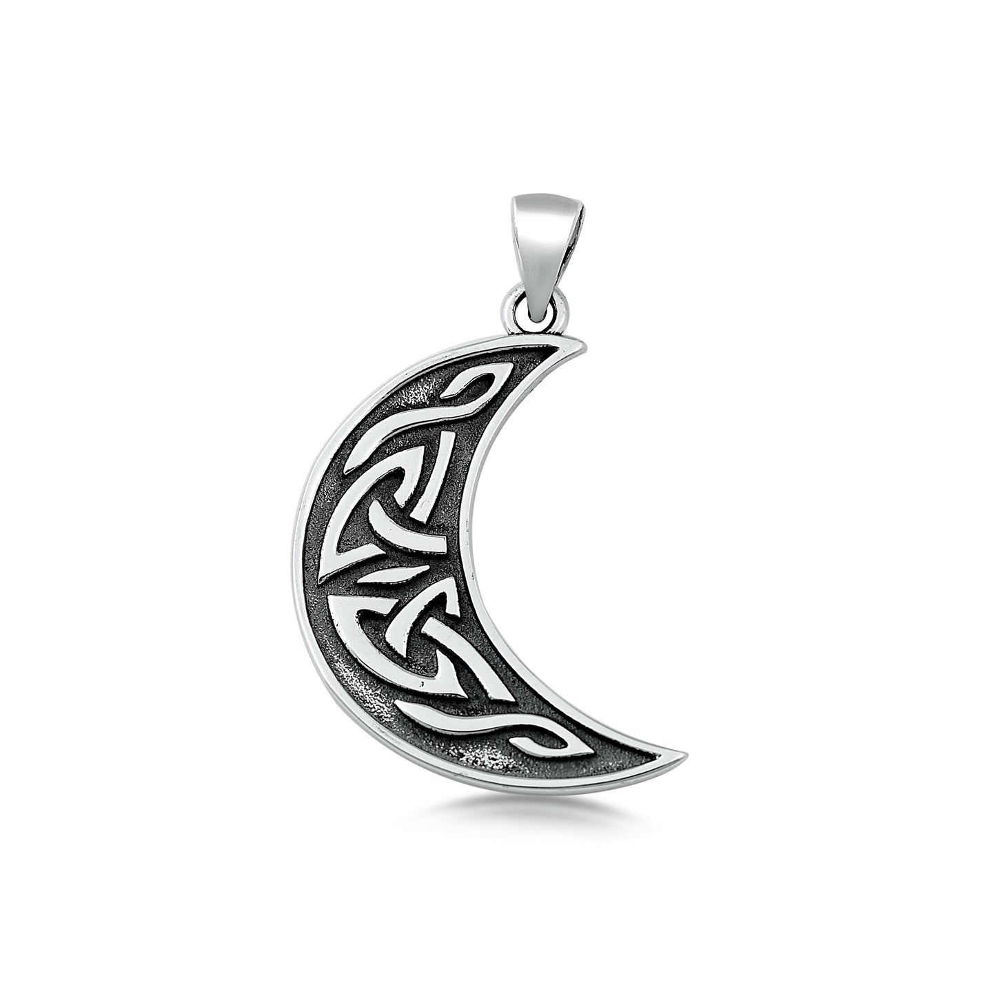 Silver Pendant - Celtic Moon