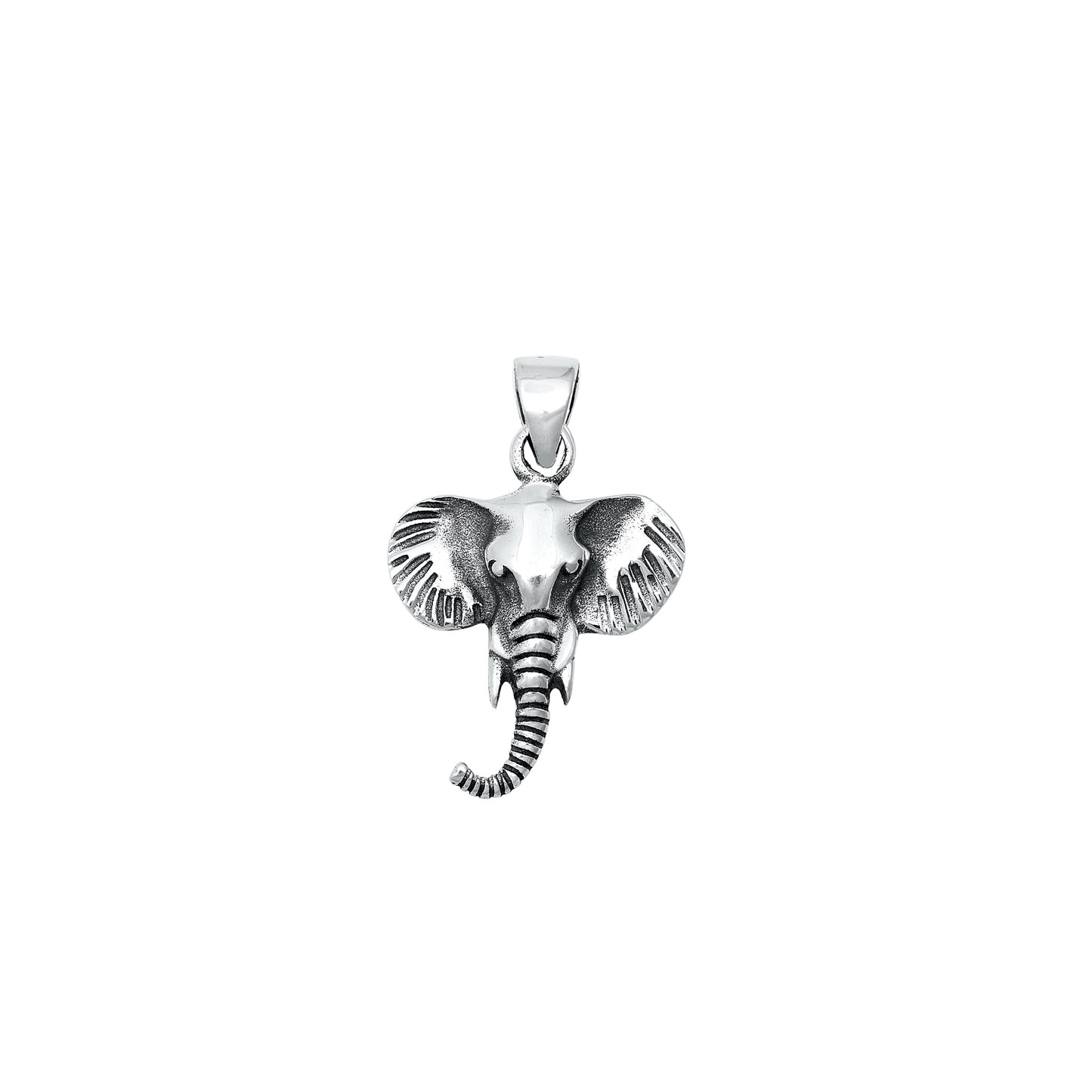 Silver Pendant - Elephant Head