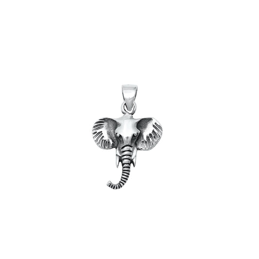 Silver Pendant - Elephant Head