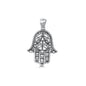 Silver Pendant - Filigree Hamsa