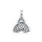 Silver Pendant - Triquetra Pentagram