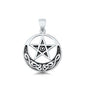 Silver Pendant - Celtic Moon and Star