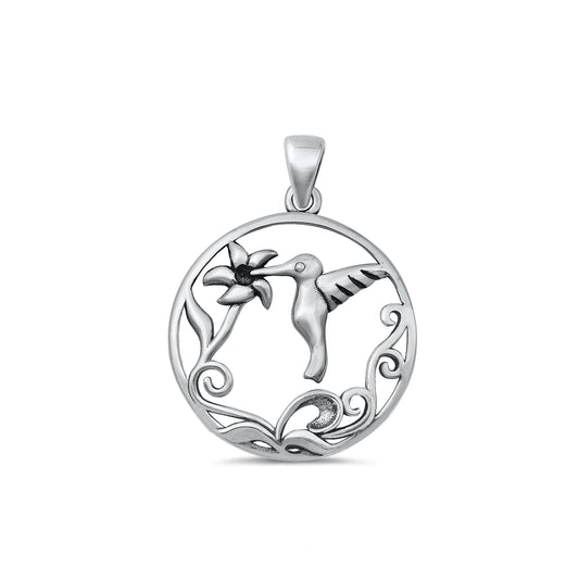 Silver Pendant - Hummingbird