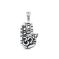 Silver Pendant - Om Hamsa