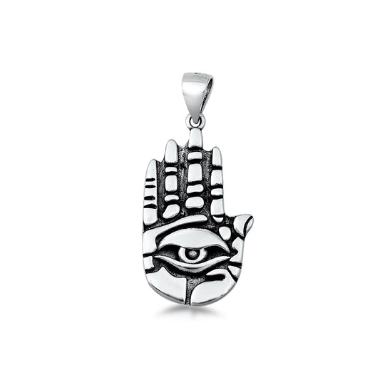 Silver Pendant - Evil Eye Hamsa