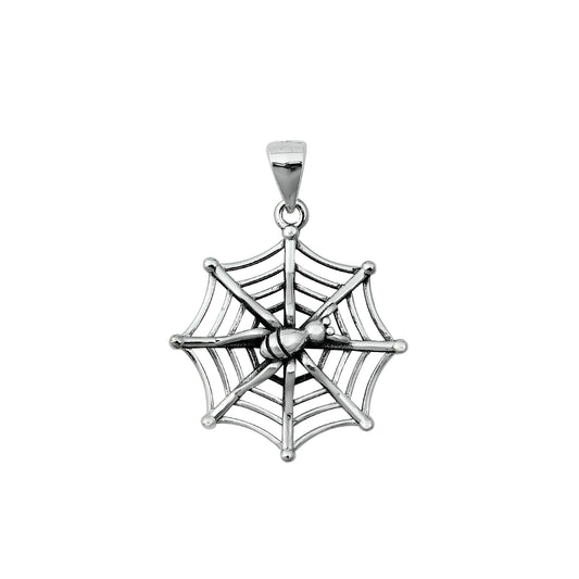 Silver Pendant - Spiderweb