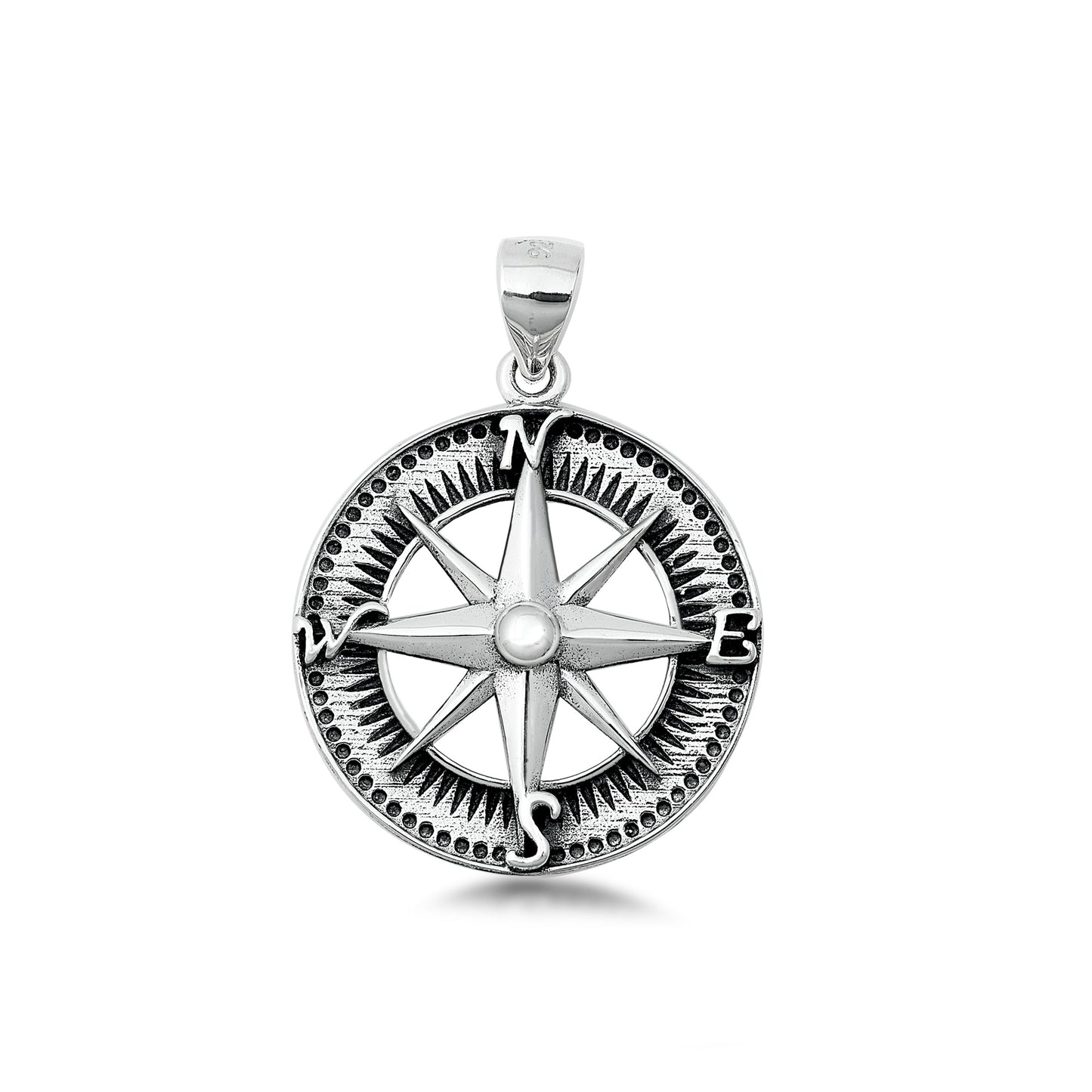 Silver Pendant - Compass