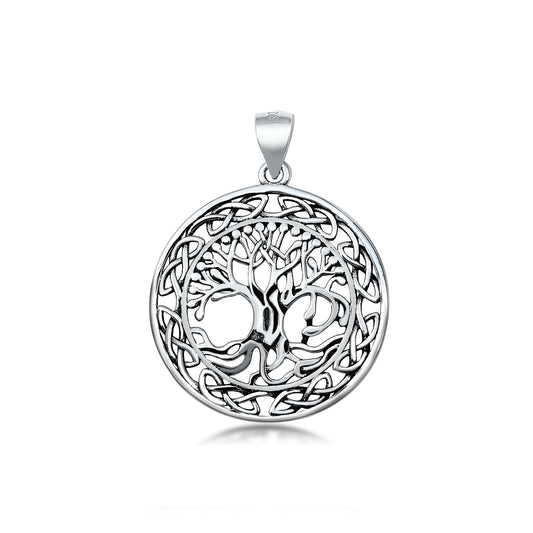 Silver Pendant - Tree of Life w/ Roots