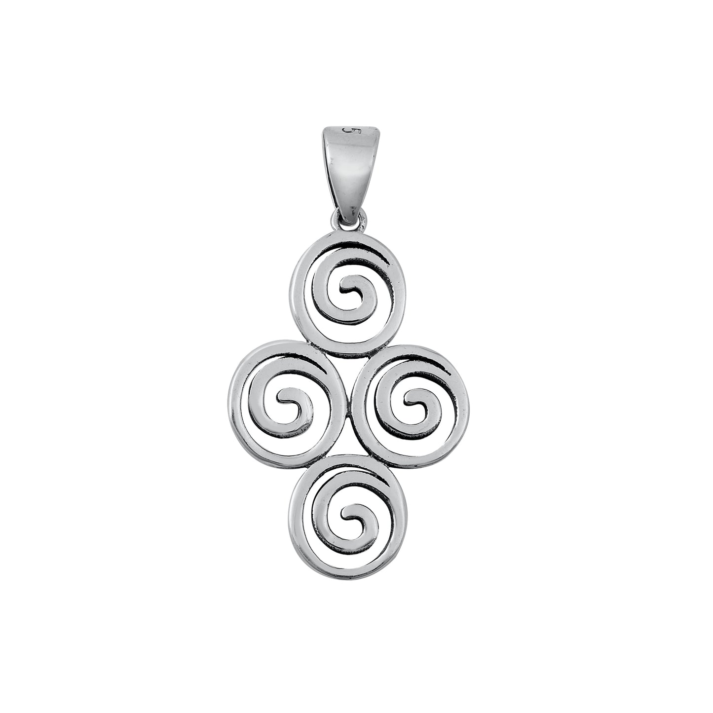 Silver Pendant - Swirls