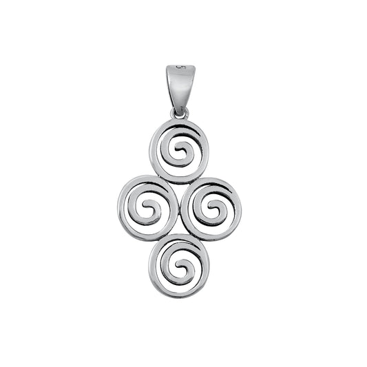 Silver Pendant - Swirls