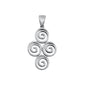 Silver Pendant - Swirls