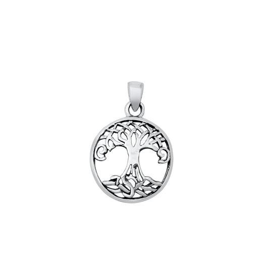 Silver Pendant - Tree w/ Roots