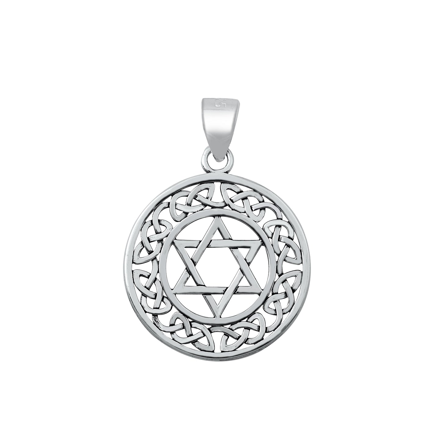 Silver Pendant - Celtic Star