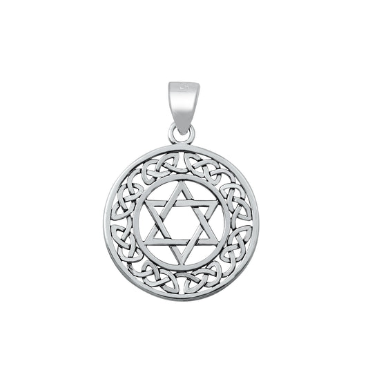 Silver Pendant - Celtic Star