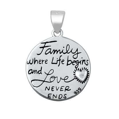 Silver Pendant - Family Tree