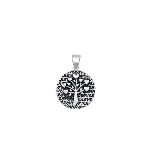 Silver Pendant - Family Tree