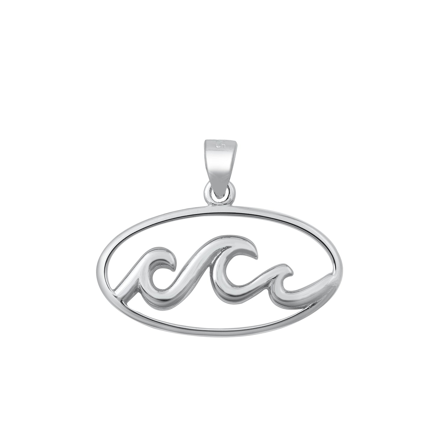 Silver Pendant - Waves