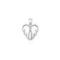 Silver Pendant - Heart Wings