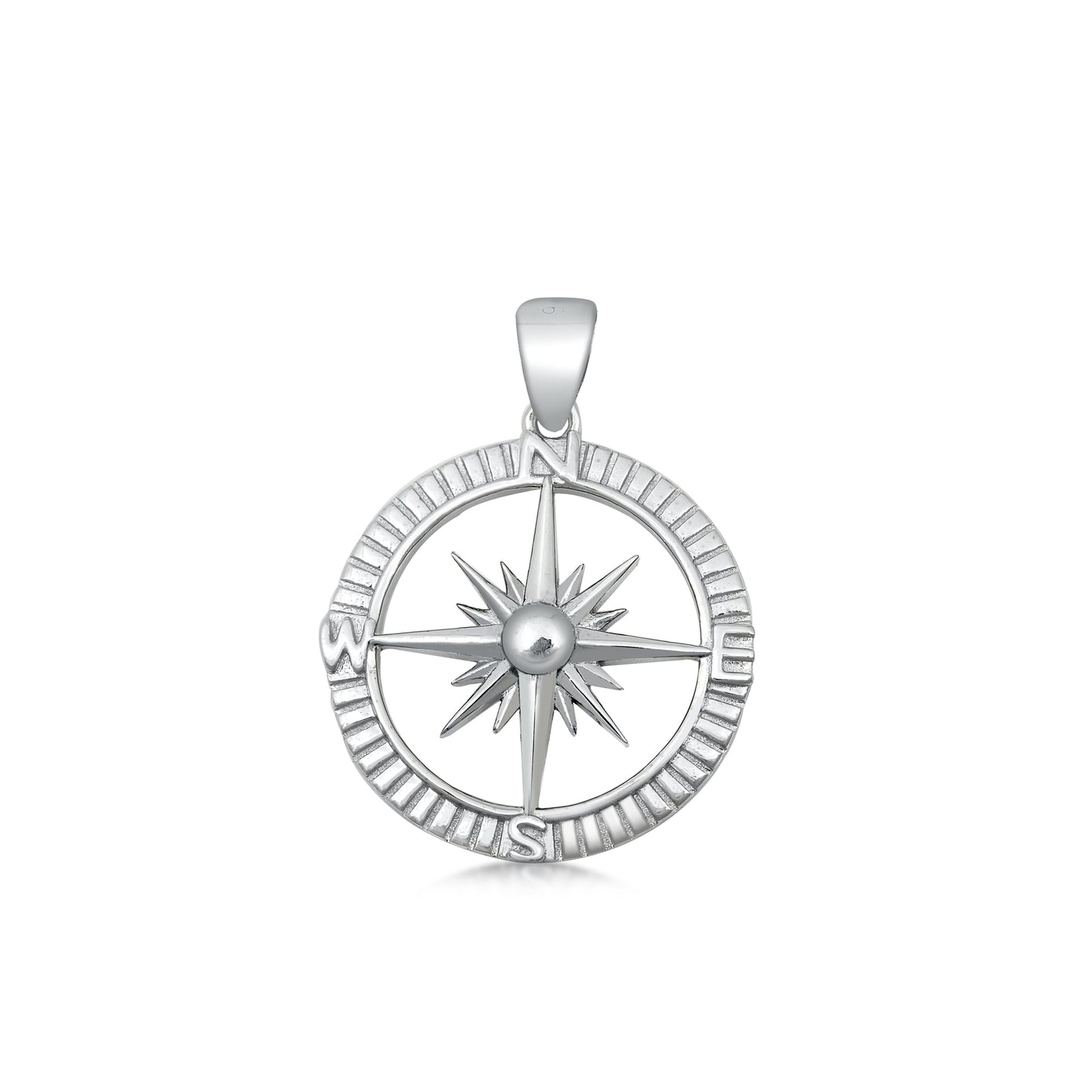 Silver Pendant - Compass