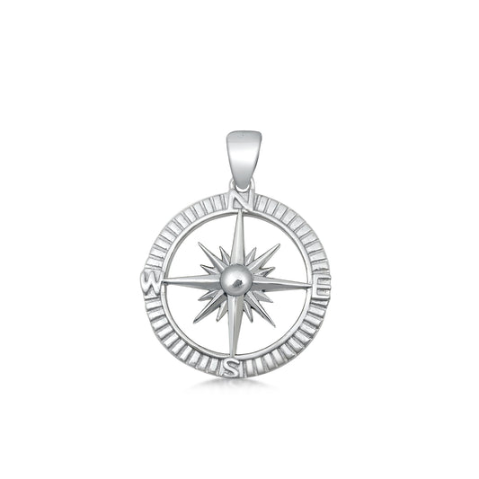 Silver Pendant - Compass