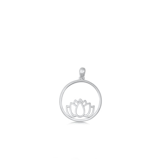 Silver Pendant - Lotus