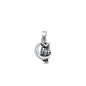 Silver Pendant - Owl & Moon