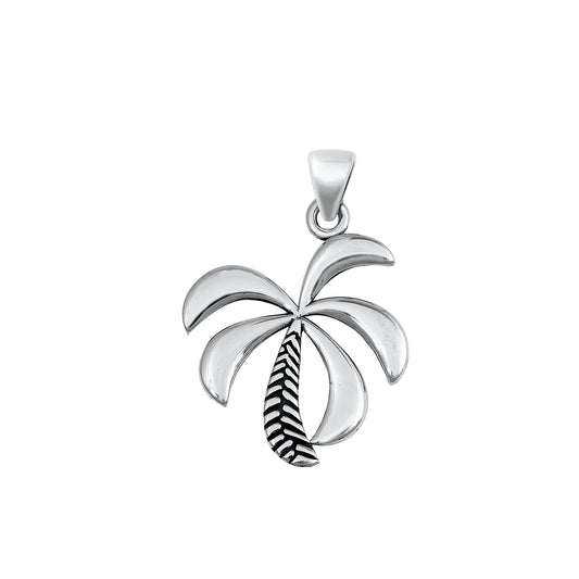 Silver Pendant - Palm Trees