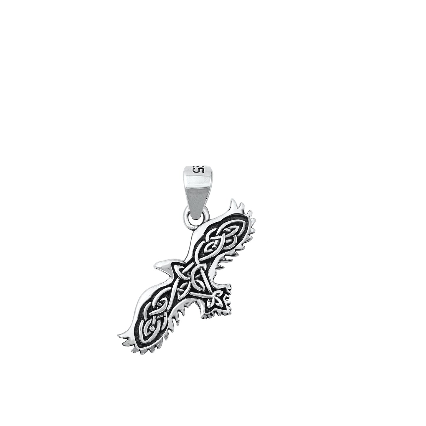 Silver Pendant - Celtic Bird