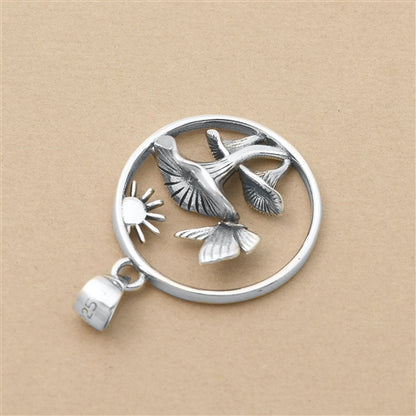 Silver Pendant - Mushrooms