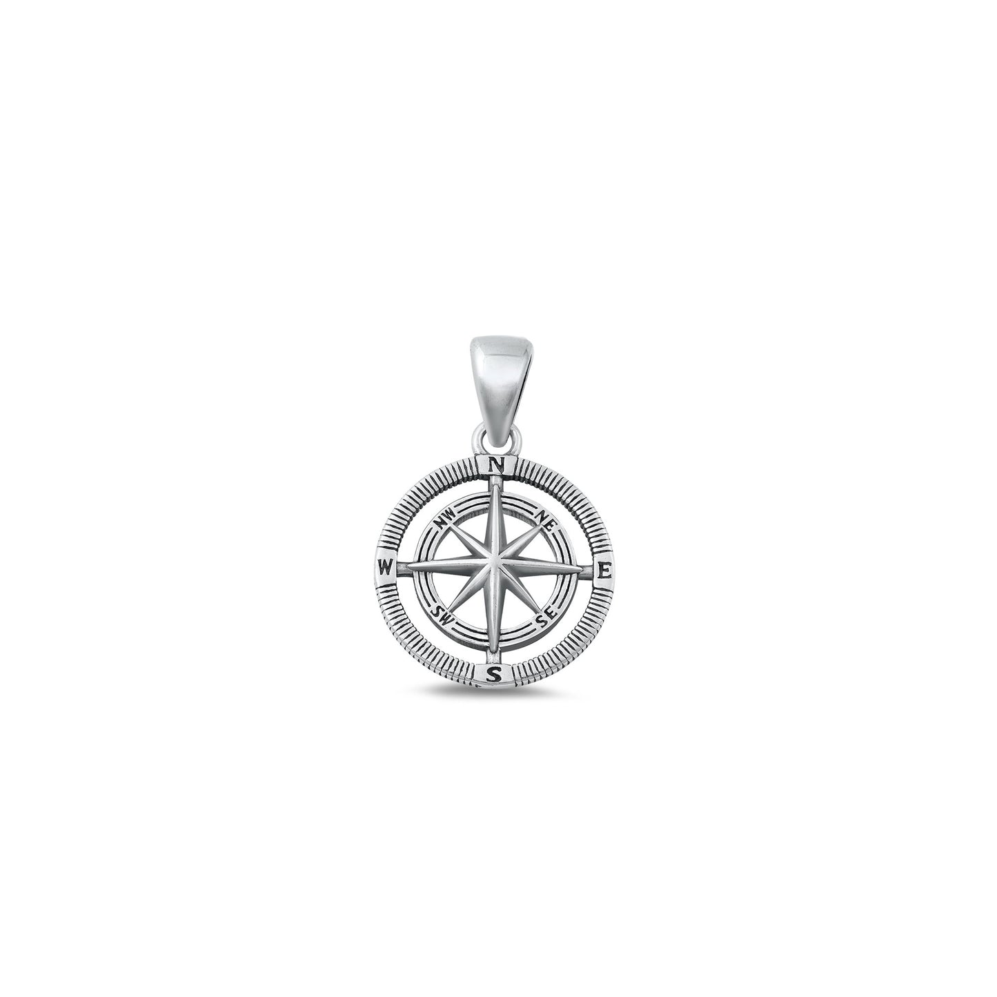 Silver Pendant - Compass