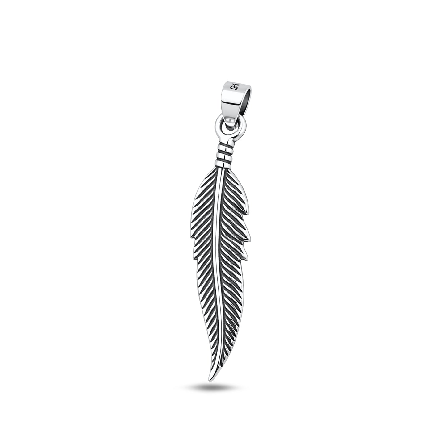 Silver Pendant - Feather