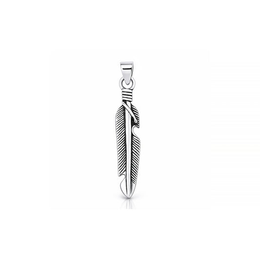 Silver Pendant - Feather